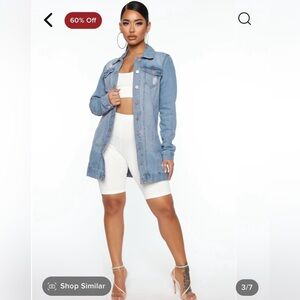 •NWT• light washed denim jacket Fashion Nova XL